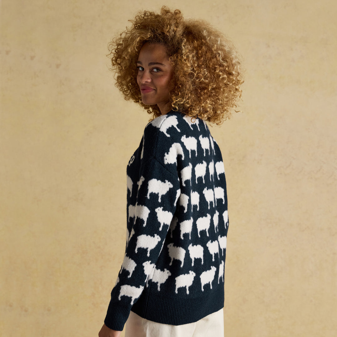 Joules Ladies Tres Sheep Jumper