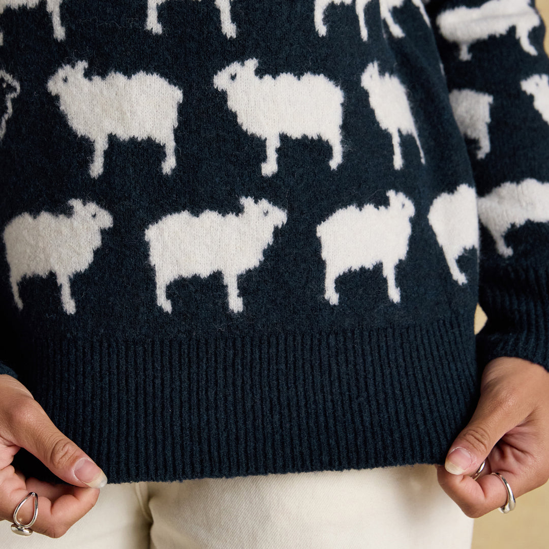 Joules Ladies Tres Sheep Jumper