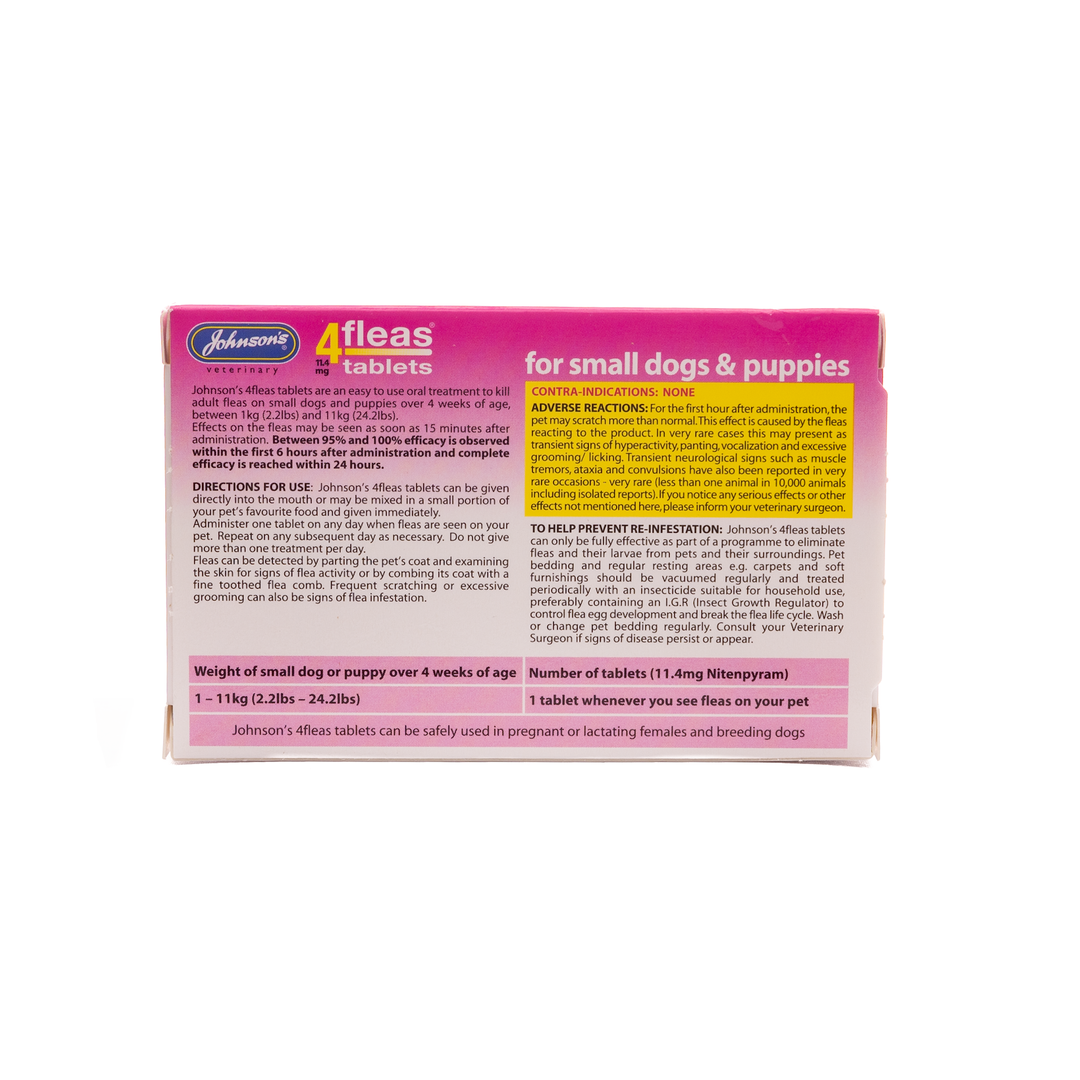 Johnsons 4Fleas Tablets for Small Dogs & Puppies