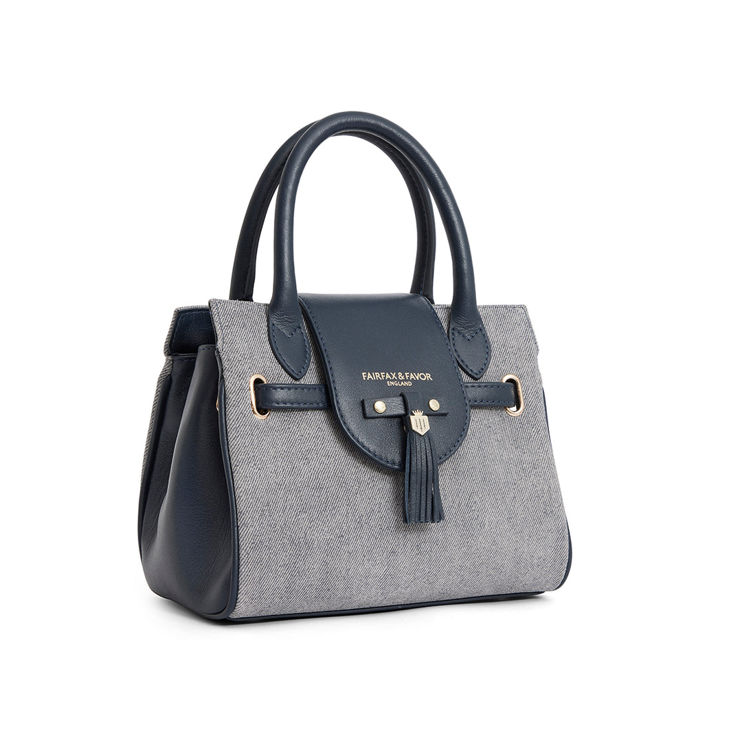 Fairfax & Favor Ladies Limited Edition Denim Suede Mini Windsor Handbag