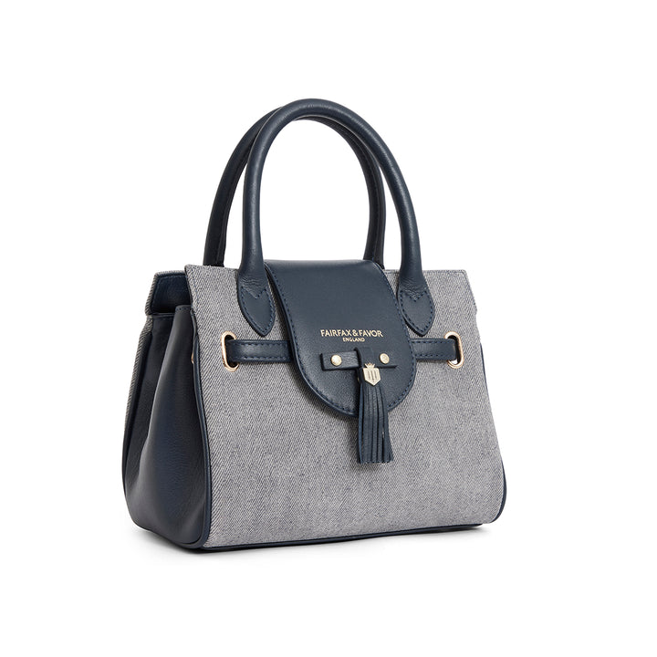 Fairfax & Favor Ladies Limited Edition Denim Suede Mini Windsor Handbag