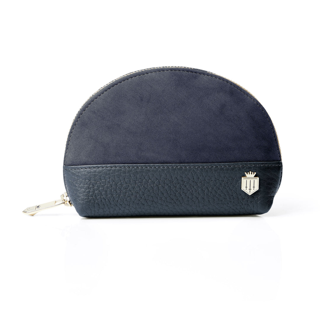 The Fairfax & Favor Limited Edition Chiltern Coin Purse Ink Suede in Ink#Ink
