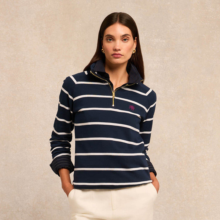 Holland Cooper Ladies Kingham Quarter Zip Neck Sweat