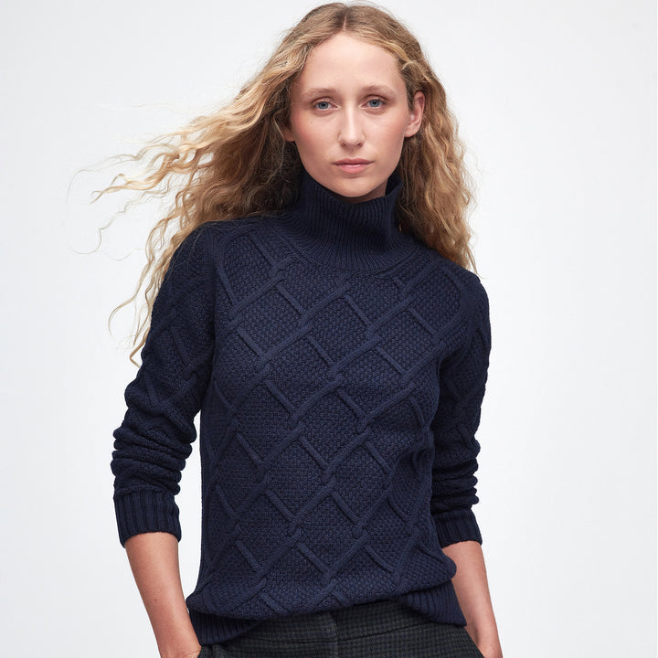 Barbour Ladies Burne Roll Neck Knitted Jumper
