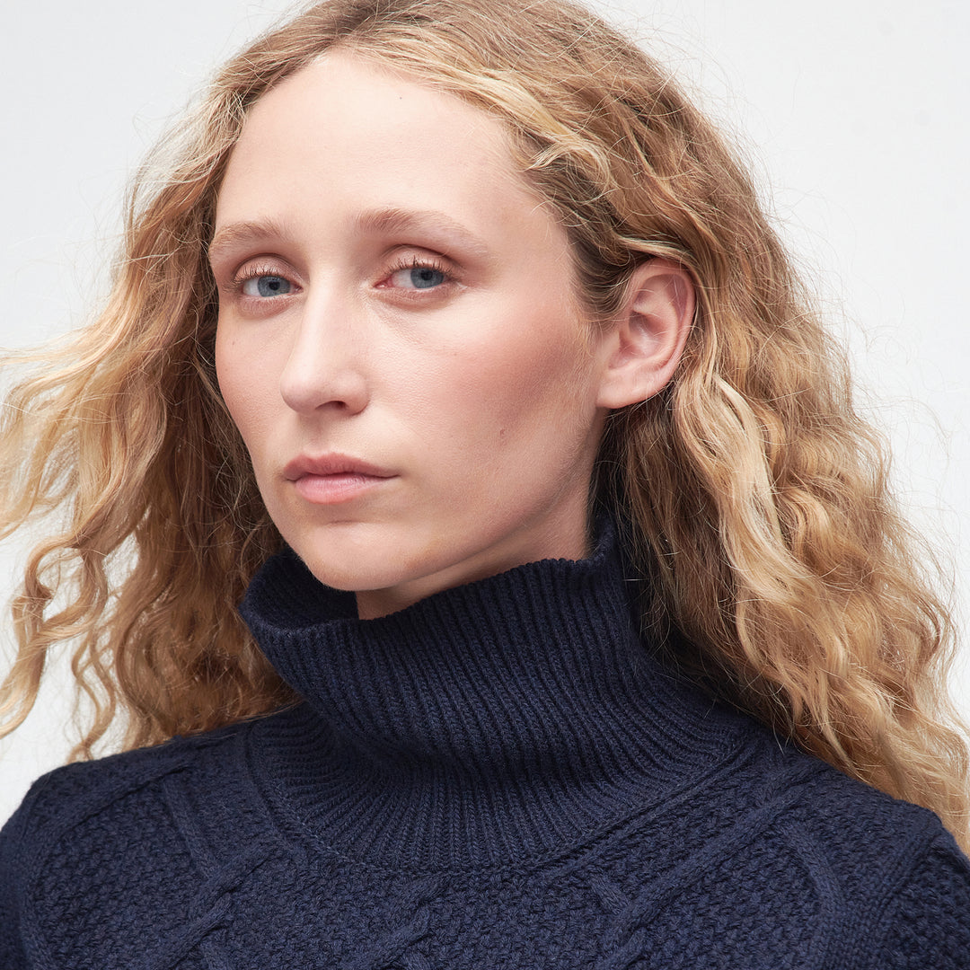 Barbour Ladies Burne Roll Neck Knitted Jumper