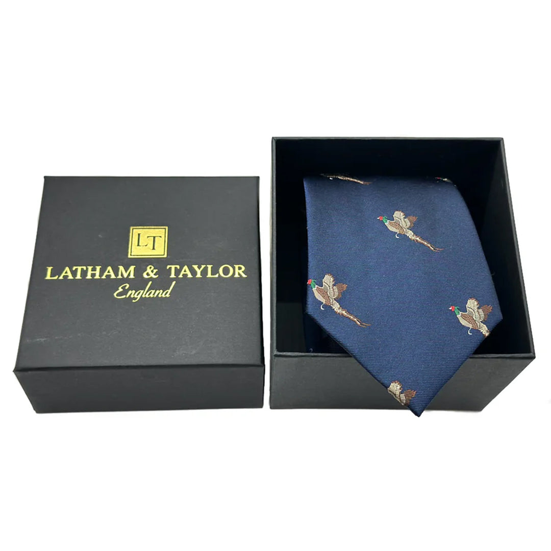 Latham & Taylor Mens Shooting Tie - Flying Pheasant