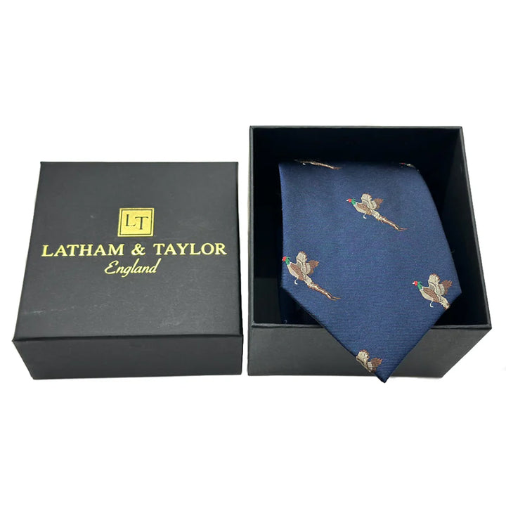 Latham & Taylor Mens Shooting Tie - Flying Pheasant