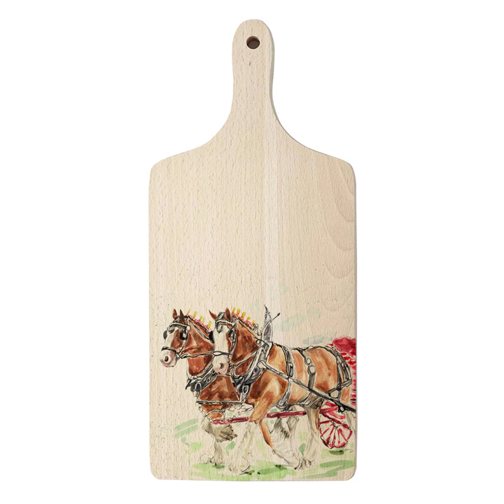 Country Creation Large Paddle Chopping Board- Horsepower
