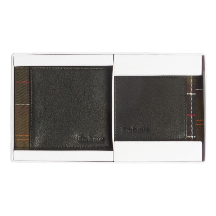 Barbour Leather/Tartan Wallet & Card Holder Gift Set
