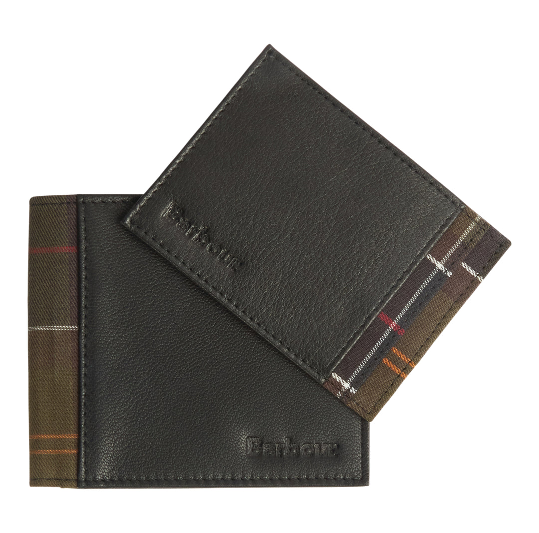 Barbour Leather/Tartan Wallet & Card Holder Gift Set