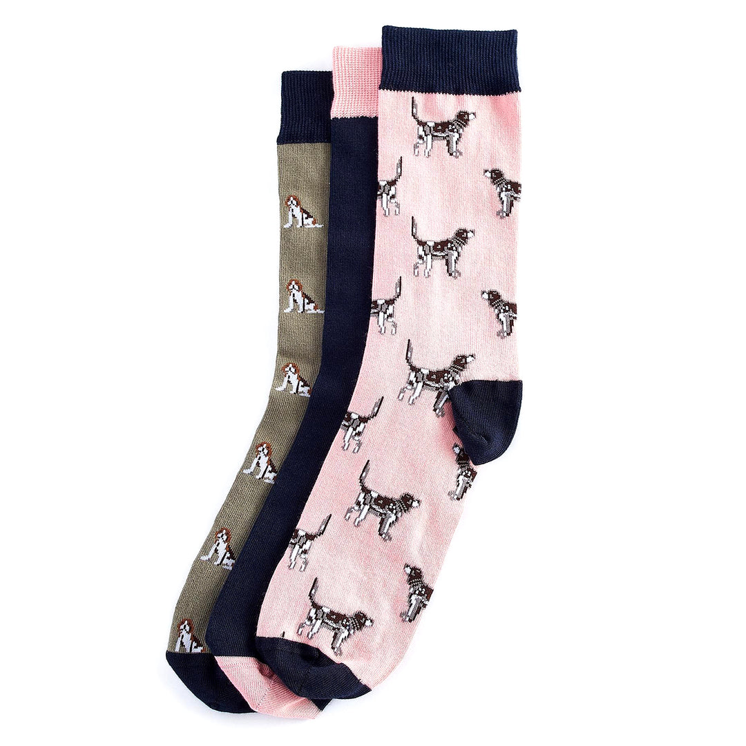 Barbour Mens Multi Dog Sock Set