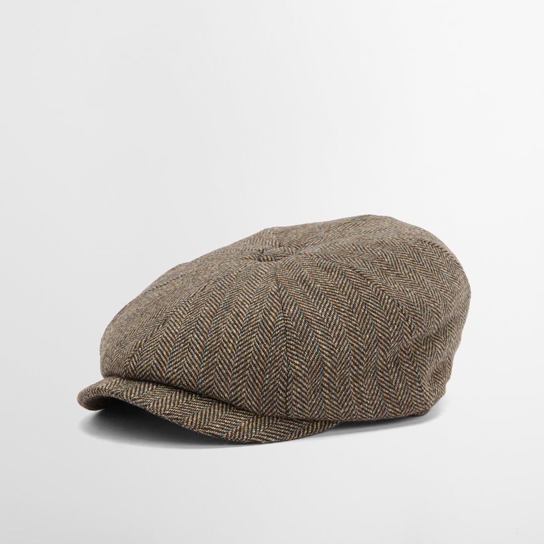 Barbour Mens Fyne Tweed Baker Boy Cap