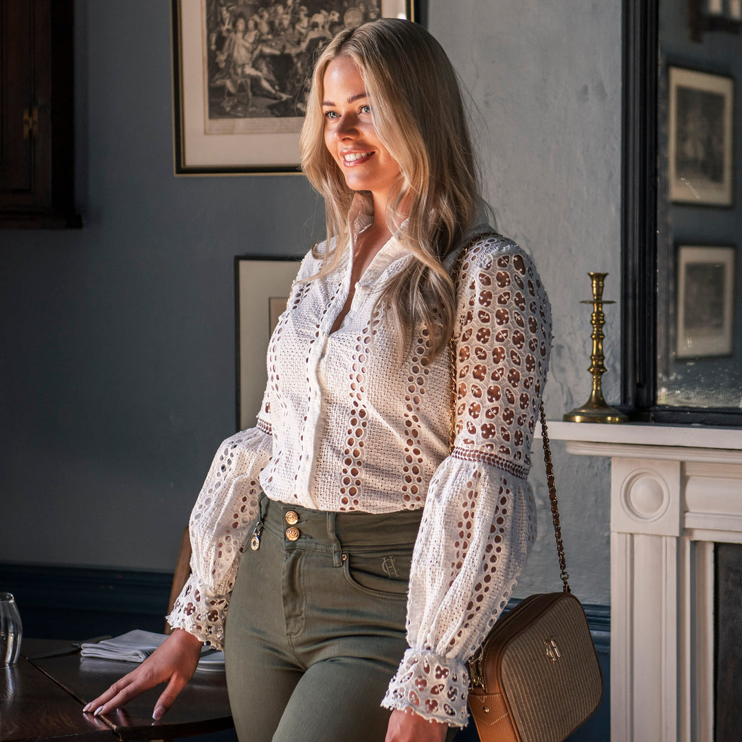 Holland Cooper Ladies Broderie Lace Shirt