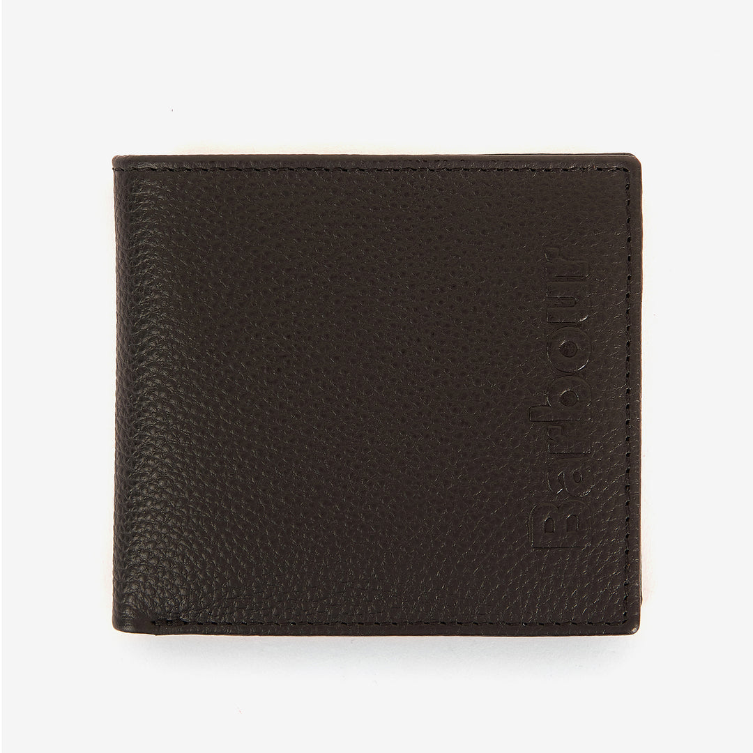 Barbour Logo Leather Billfold Wallet
