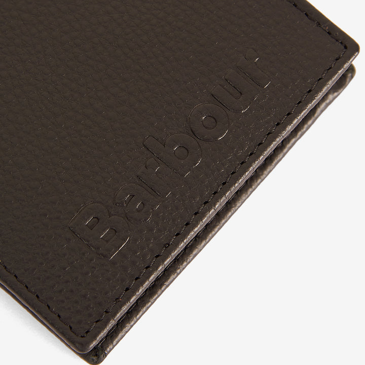 Barbour Logo Leather Billfold Wallet