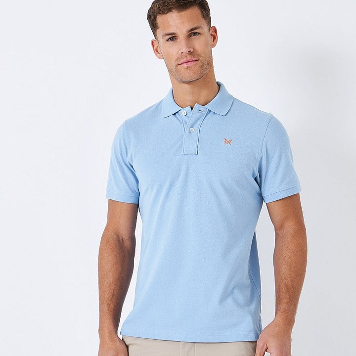 Crew Mens Classic Pique Polo#Cornflower Blue