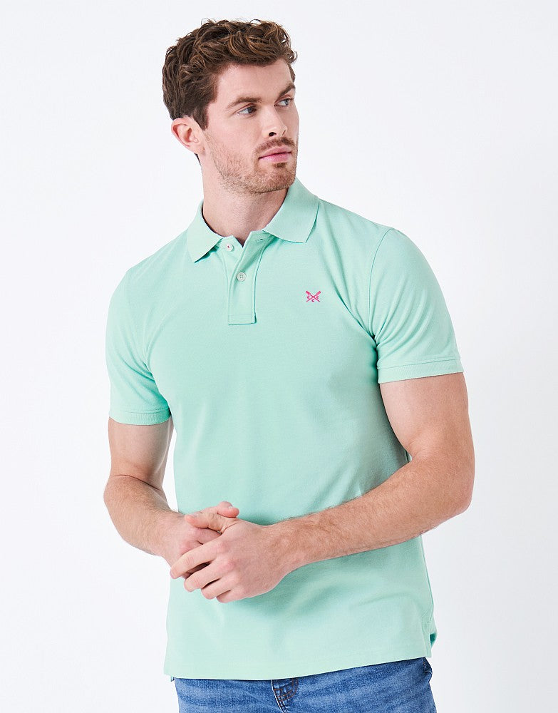 The Crew Mens Classic Pique Polo in Cornflower BlueCrew Mens Classic Pique Polo#Light Green