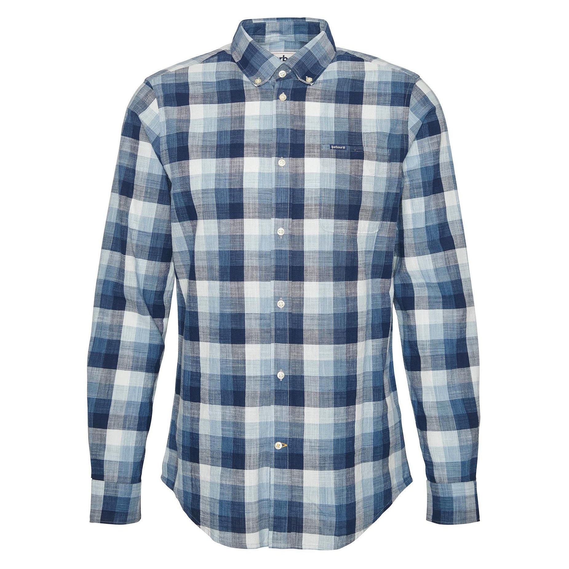 Barbour Mens Hillroad Tailored Shirt Navy Millbry Hill