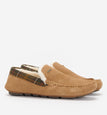 The Barbour Mens Monty Slippers in Olive Check#Olive Check