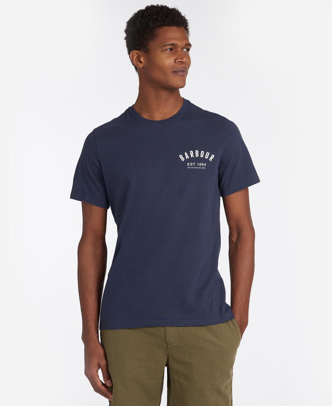 Barbour Mens Preppy Tee#Dark Blue