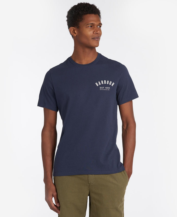 Barbour Mens Preppy Tee#Dark Blue