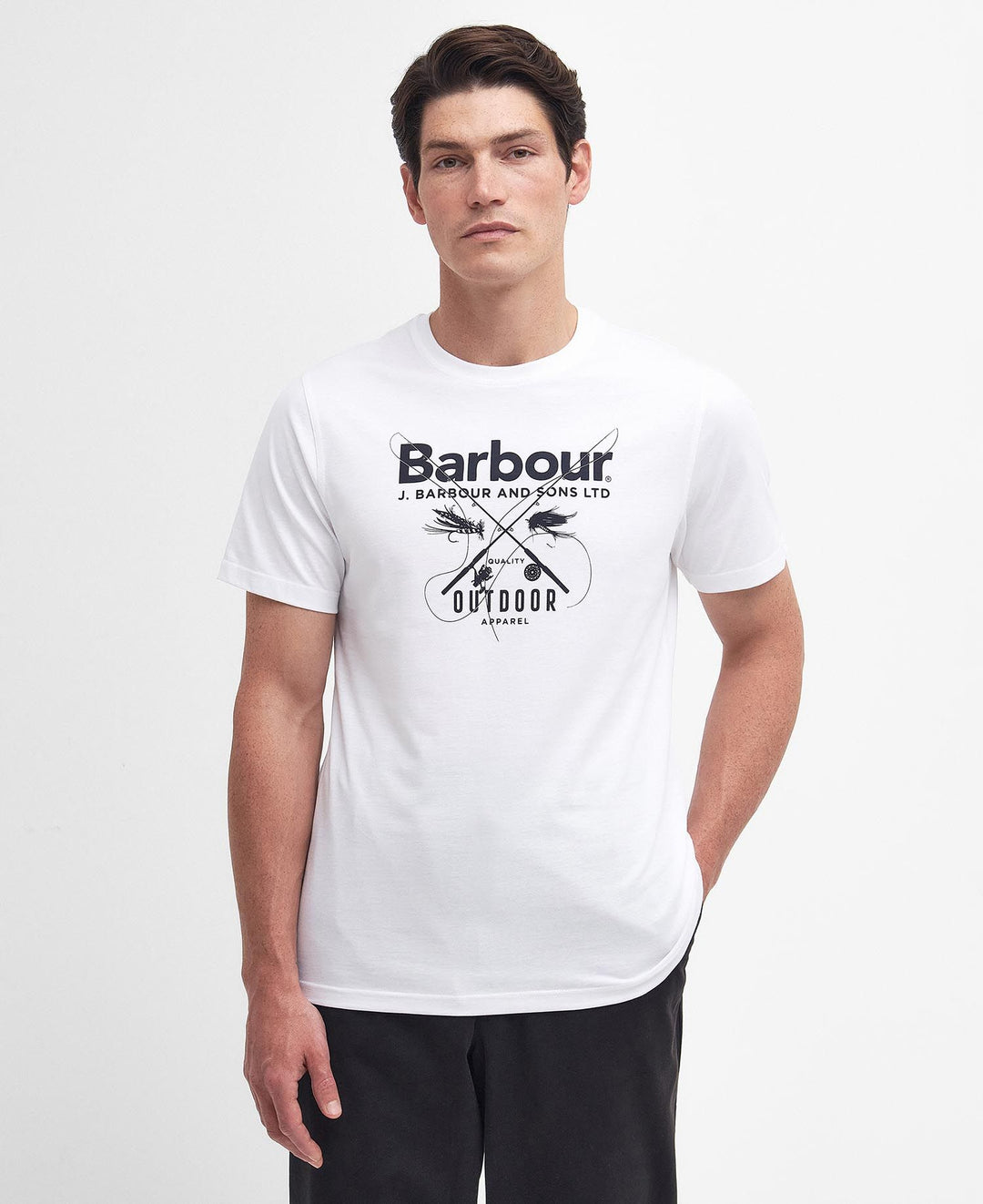 Barbour Mens Fly Tee#White