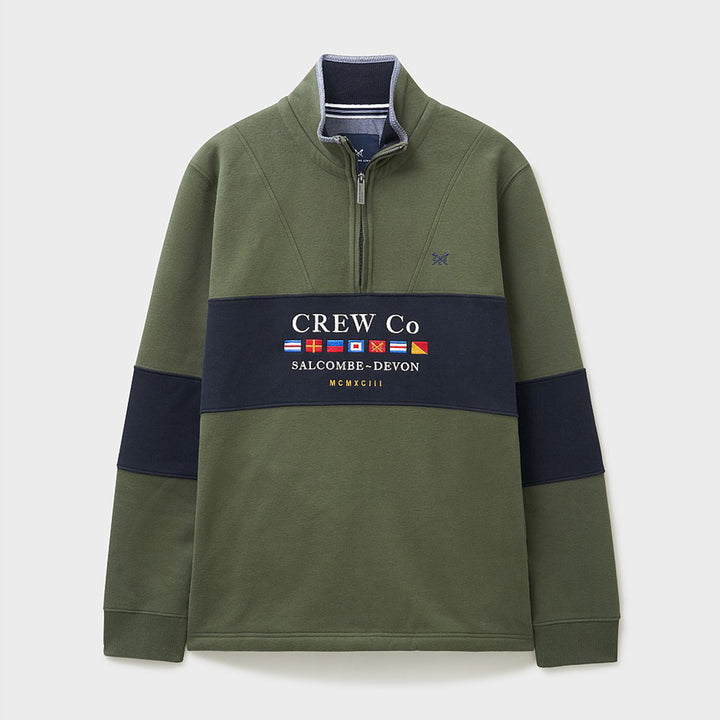 Crew Mens Waterside Graphic Half Zip