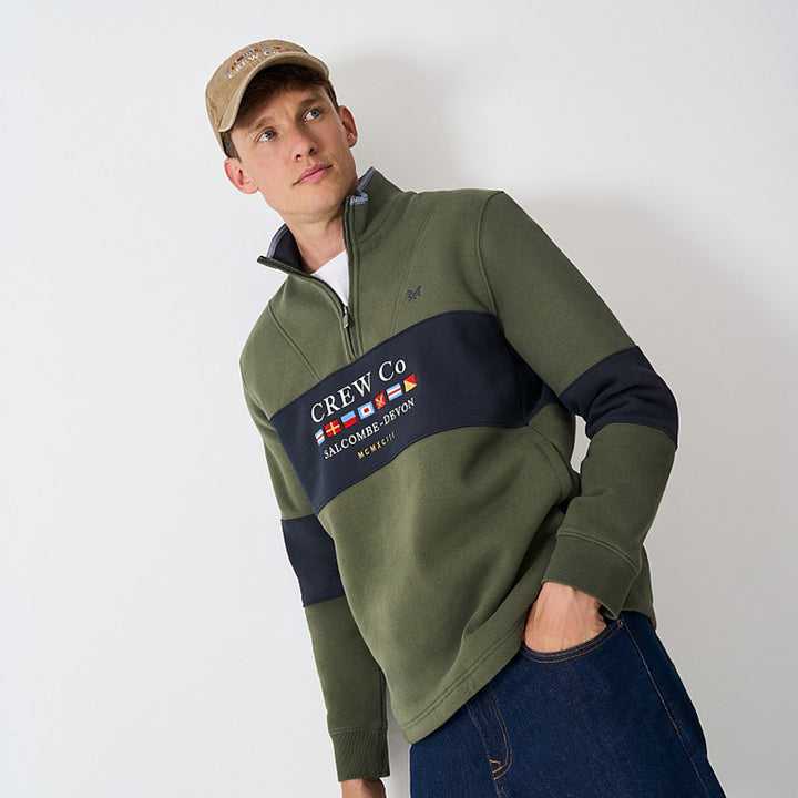 Crew Mens Waterside Graphic Half Zip