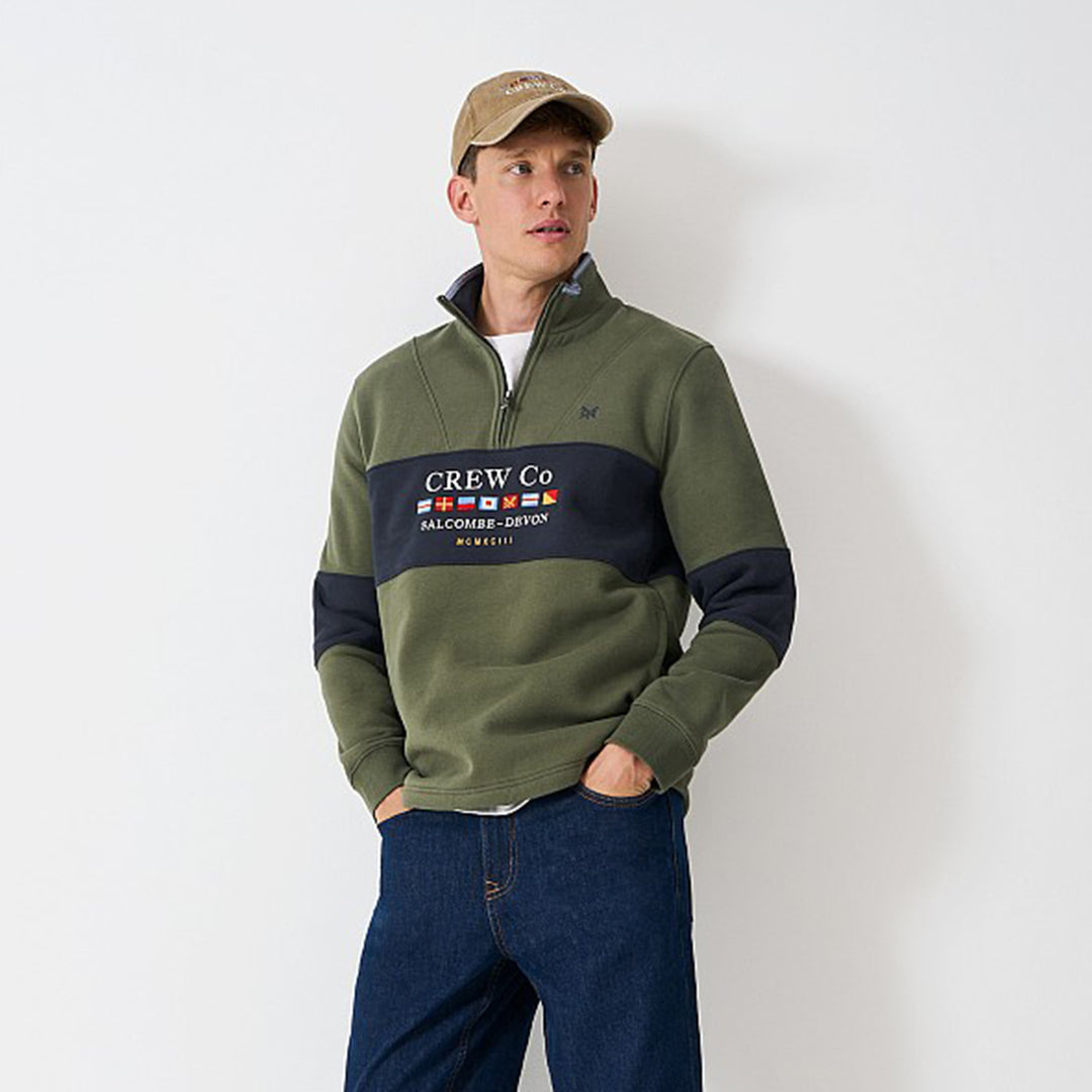 Crew Mens Waterside Graphic Half Zip