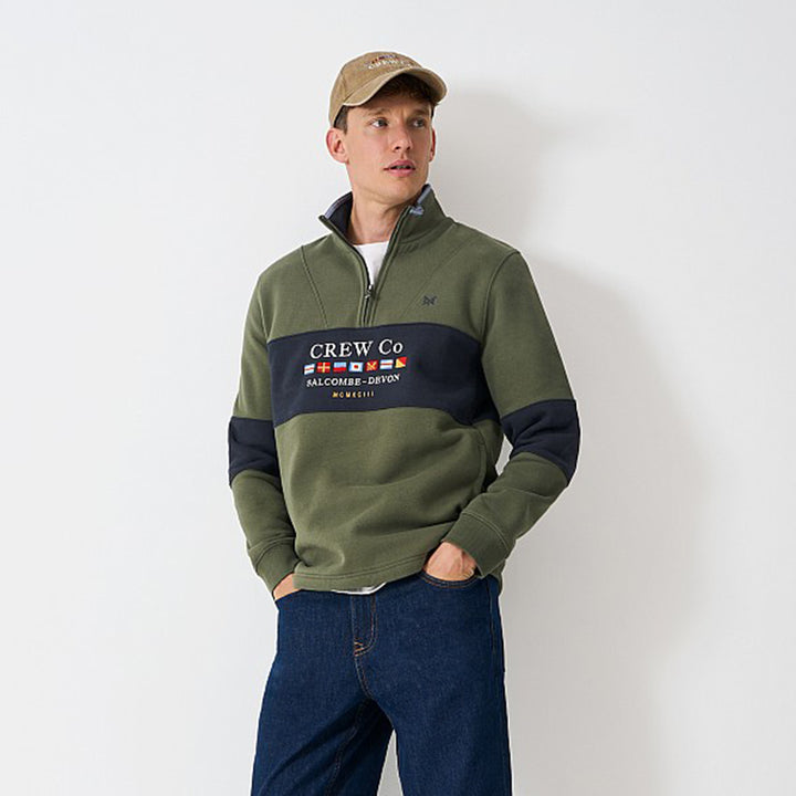 Crew Mens Waterside Graphic Half Zip