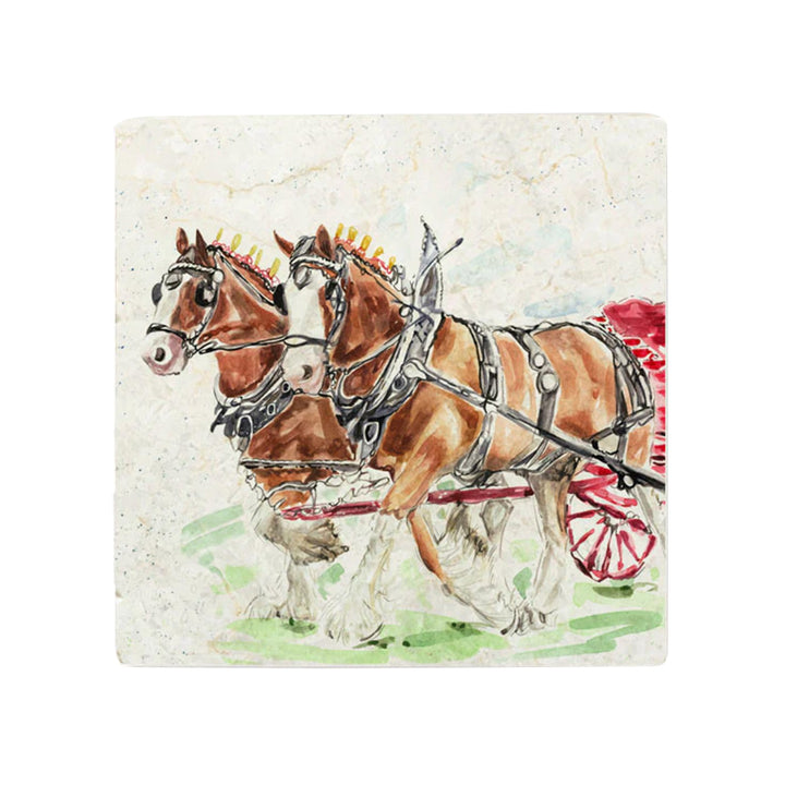 Country Creation Marble Coasters 4 Pack - Horsepower