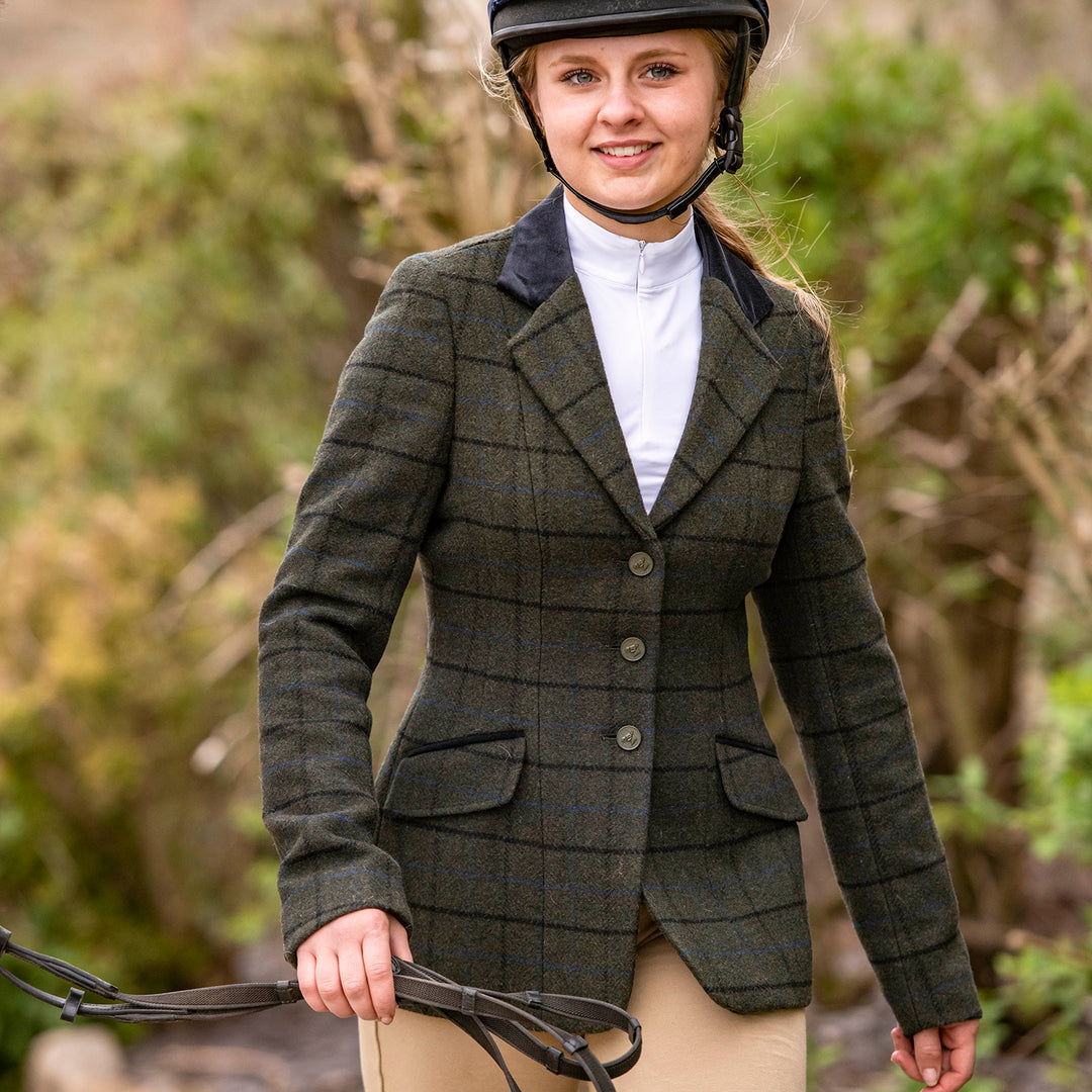 The Aubrion Ladies Saratoga Jacket in Dark Green#Dark Green