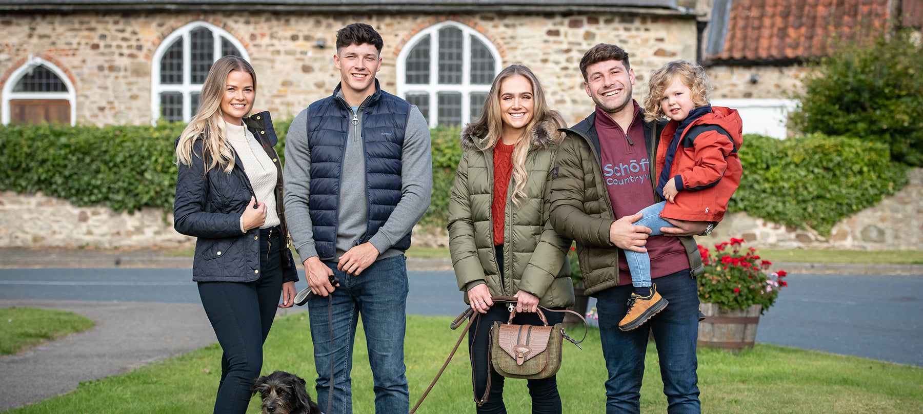 Group of people wearing autumnal clothing