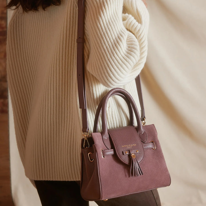 Fairfax & Favor Limited Edition Heather Suede Mini Windsor Handbag