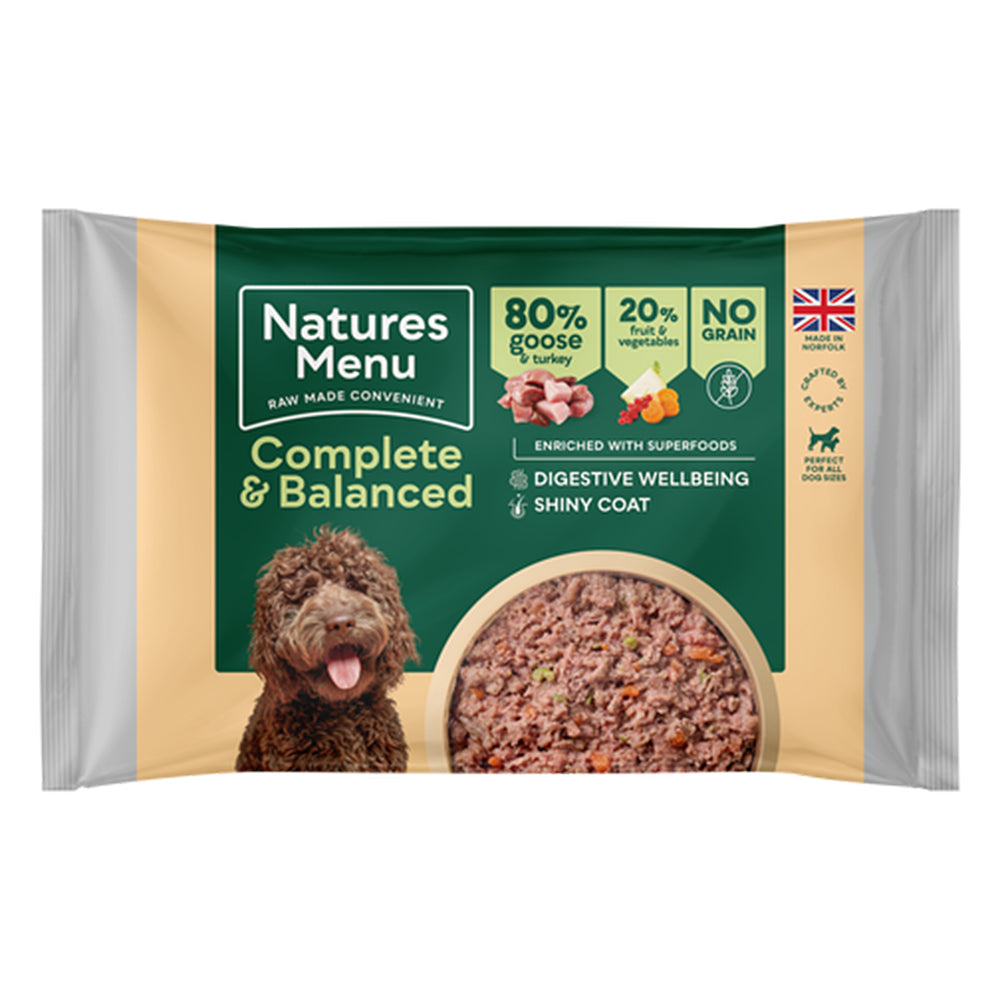 Natures Menu Raw Frozen 80% Goose & Turkey Block