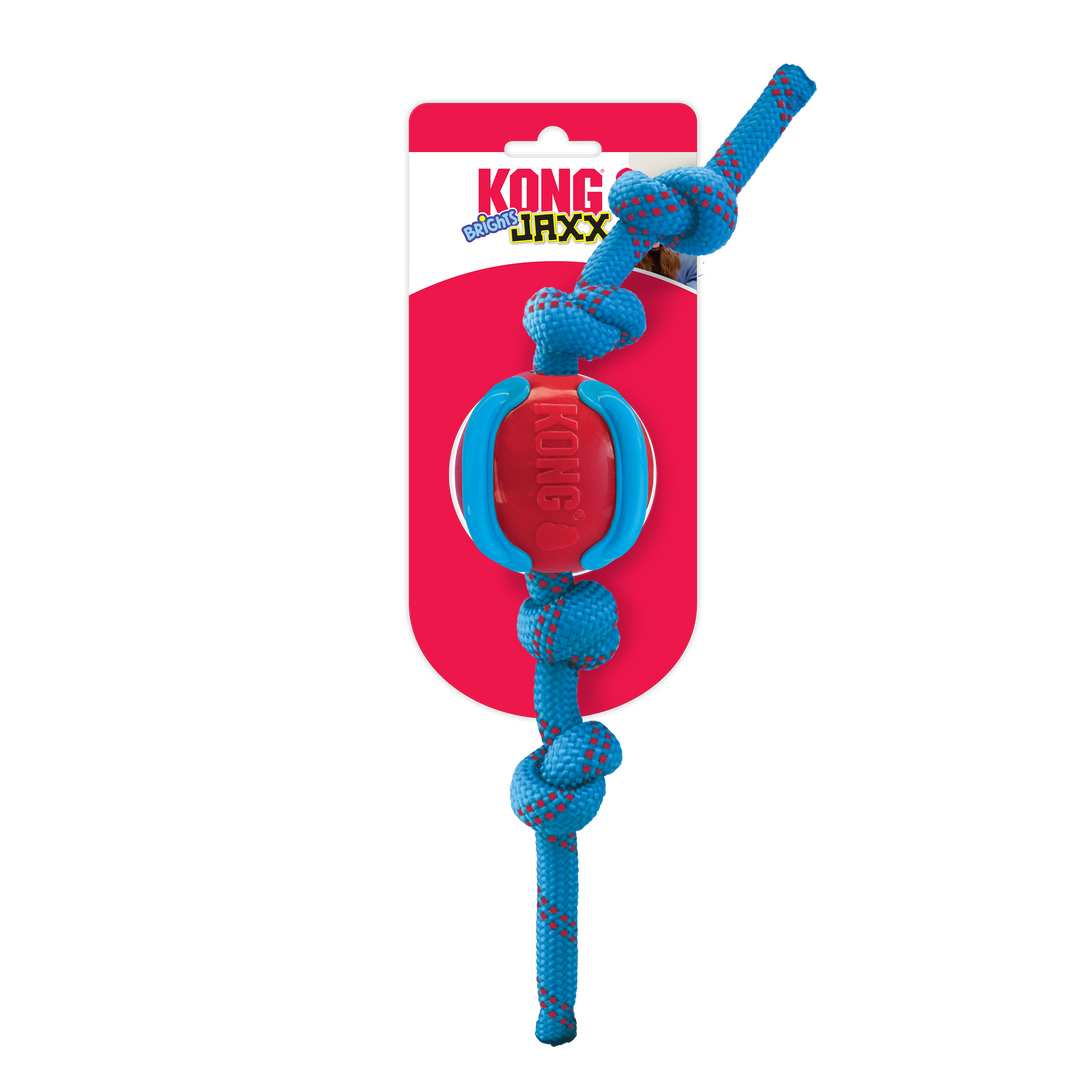Kong JaxxBrights Ball with Rope