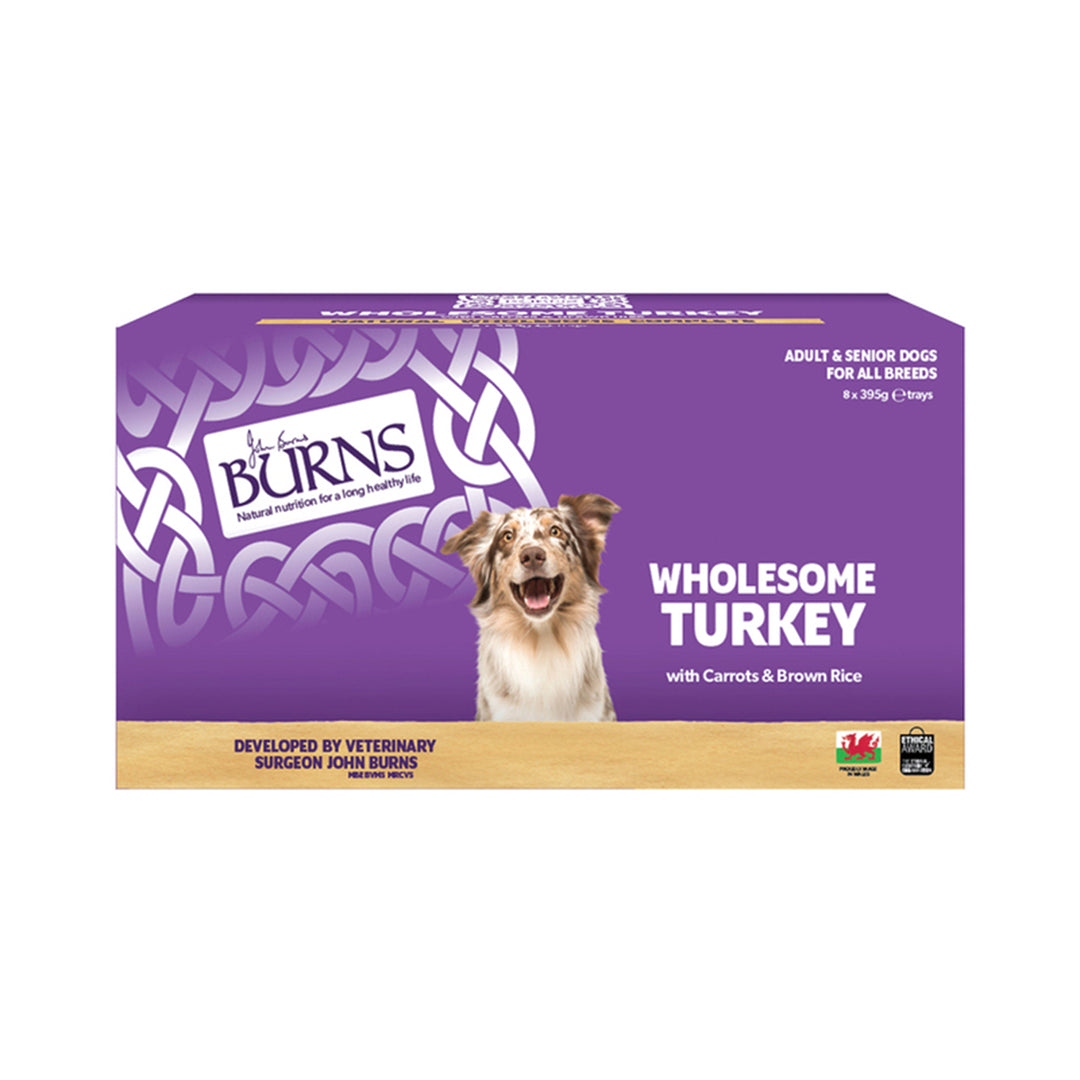 Burns Wholesome Turkey with Carrots & Brown Rice 8 x 395g