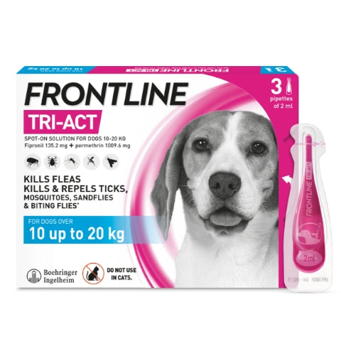 Frontline Tri-Act Spot-on for Medium Dogs 10-20kg