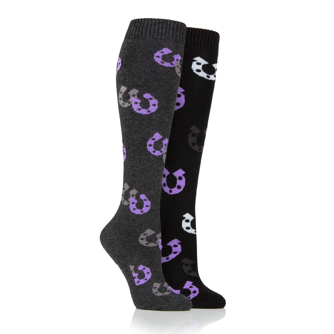 Platinum Ladies Mediumweight Horse Shoe Socks - Plumpton