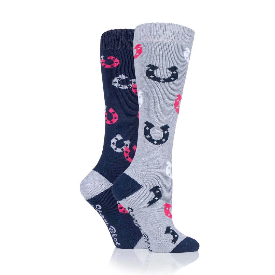 Platinum Ladies Mediumweight Horse Shoe Socks - Plumpton