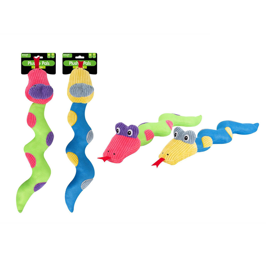 Smart Choice Plush Snake Dog Toy with Squeaker