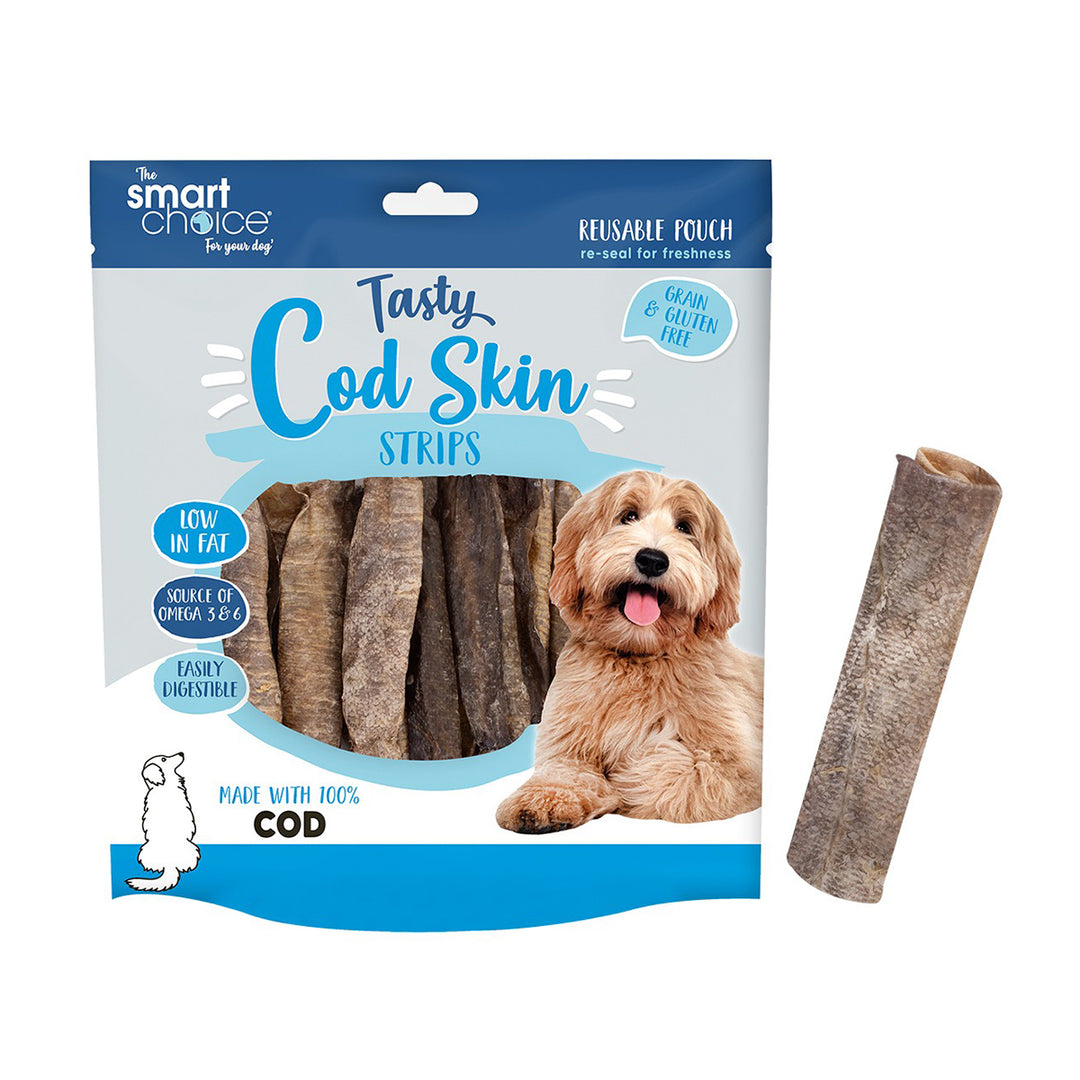 Smart Choice Cod Skin Strips Dog Treat