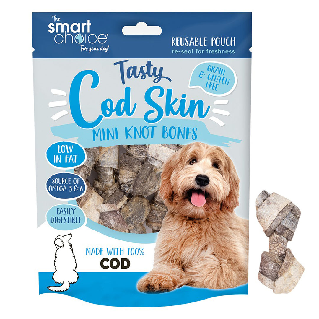 Smart Choice Cod Skin Mini Knots Dog Treat