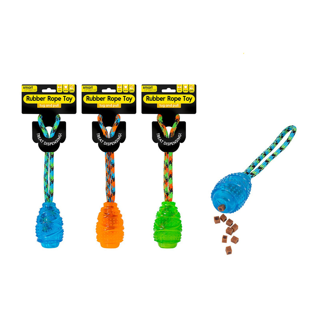 Smart Choice Treat Dispensing Rope Rubber Dog Toy