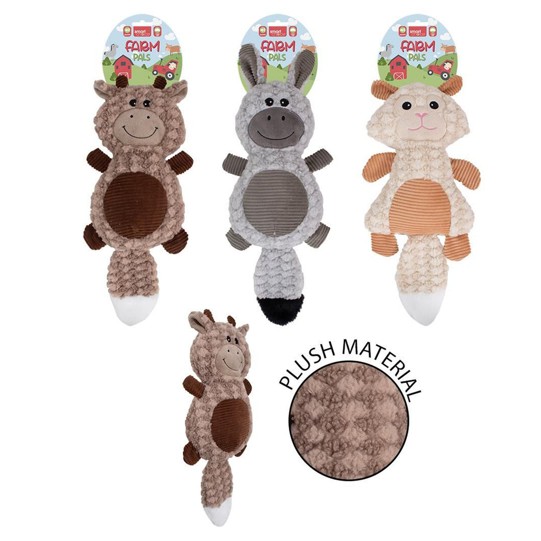Smart Choice Squeaky Plush Crinkle Animal Dog Toy