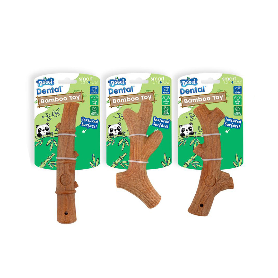 Smart Choice Dental Textured Bamboo Dog Toy