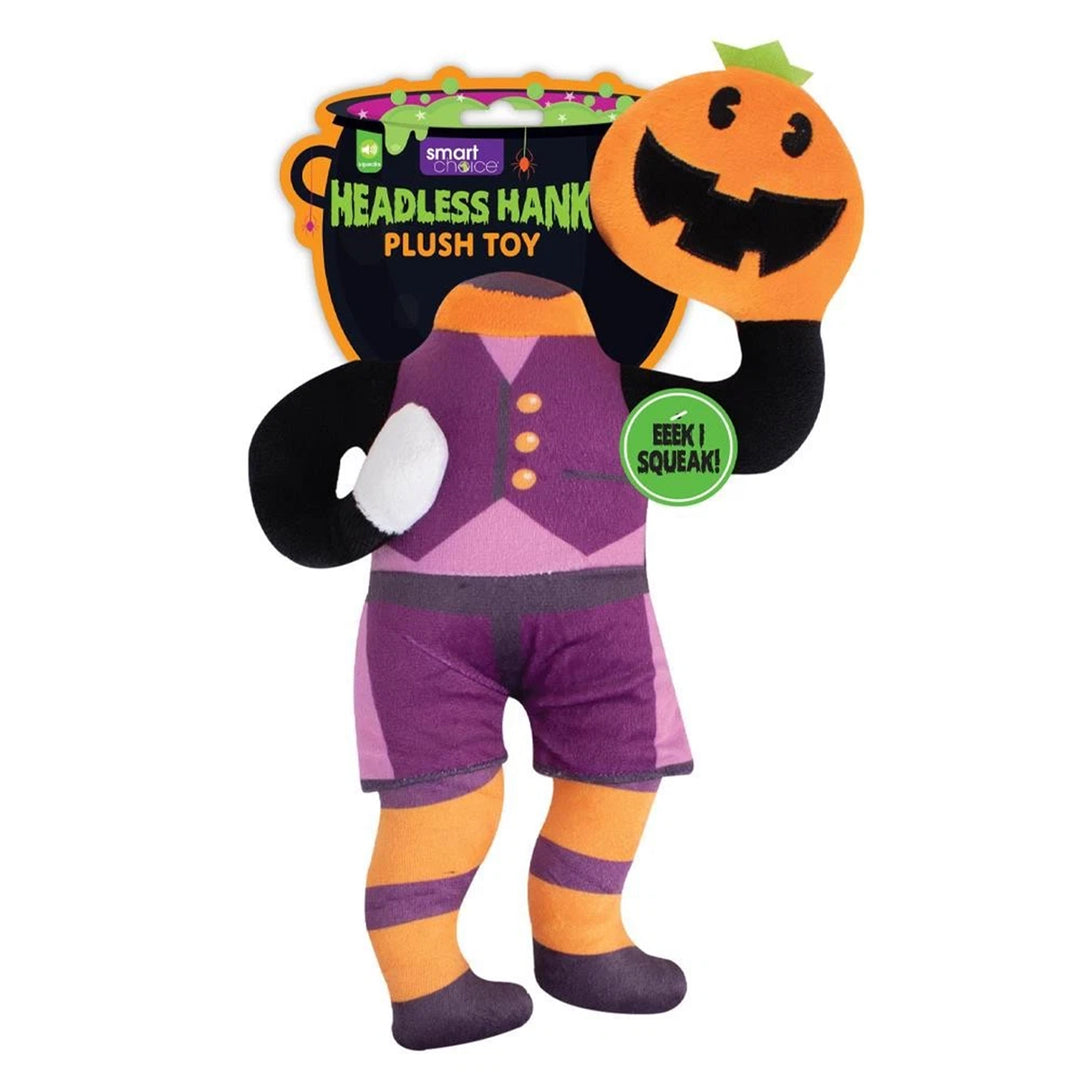 Smart Choice Squeaky Headless Pumpkin Dog Toy