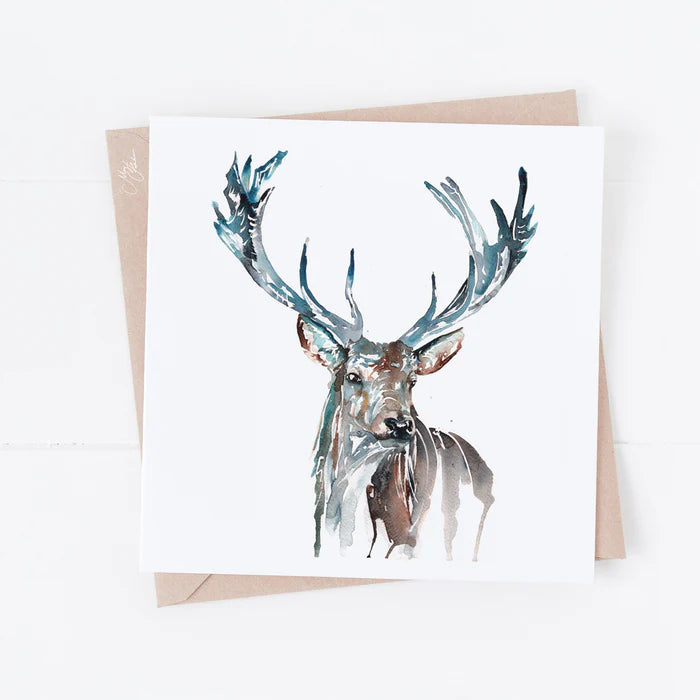 Meg Hawkins Highland Stag Card