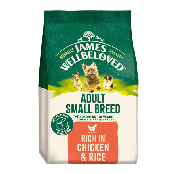 James Wellbeloved Adult Small Breed Chicken & Rice Dry Dog Food