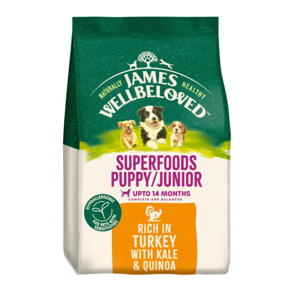 James Wellbeloved Puppy Turkey & Kale Superfood Dry Dog Food